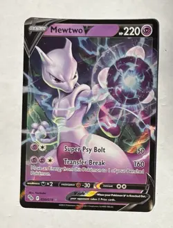 Pokemon Go Mewtwo v Ultra Rare Holo TCG Card 30/78 Mint Condition - Image 1