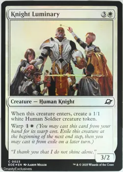 MTG: Edge of Eternities â€” Knight Luminary â€” Foil - Image 1