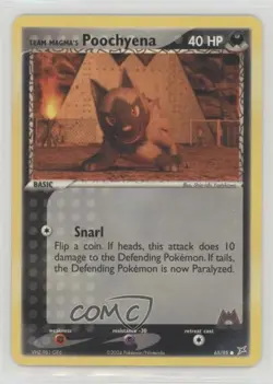 Team Magma's Poochyena Pokemon EX Magma vs Aqua #65 2004 - Image 1