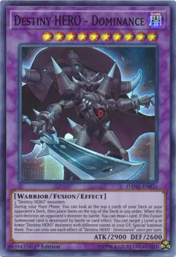 Yugioh! LP Destiny HERO - Dominance - DANE-EN031 - Super Rare - 1st Edition Ligh - Image 1