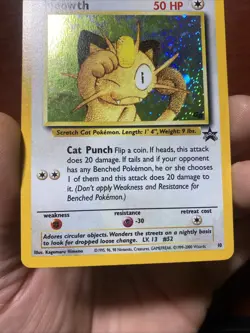 Meowth GB Black Star Promo #10 PokÃ©mon Card WOTC Vintage Rare c435 - Image 3