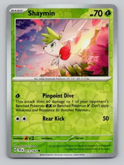 Reverse Holo Shaymin #013/162 Uncommon SV05: Temporal Forces Pokemon - Image 1