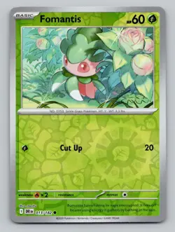 Reverse Holo Fomantis #013/182 Common SV10: Destined Rivals Pokemon - Image 1