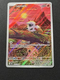 Larvesta 099/086 Sv: Black Bolt Holo Illustration Rare Pokemon Card. English - Image 1