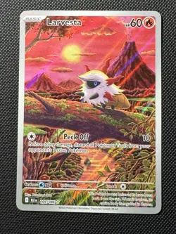 Larvesta 099/086 Sv: Black Bolt Holo Illustration Rare Pokemon Card. English - Image 2