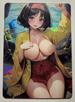 SEXY HEROINE WAIFU Erika POKÃ‰MON ACG PREMIUM HOLOFOIL CARD NM - Image 1