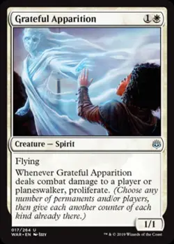 Grateful Apparition - Light Play MTG War of the Spark - Image 1