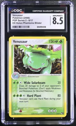 CGC 8.5 Venusaur 2006 POP Series 2 6/17 Holo Pokemon Card psa - Image 1