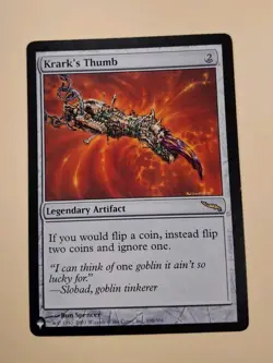 Krark's Thumb the List Reprints for MTG Near Mint Condition - Image 1
