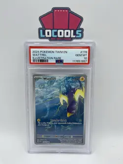 2024 POKEMON TWM EN-TWILIGHT MASQUERADE ILLUSTRATION RARE #178 WATTREL PSA 10 - Image 1