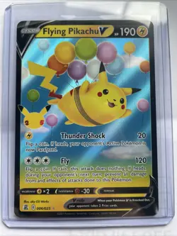 PokÃ©mon TCG Flying Pikachu V Celebrations Holo Ultra Rare Card 006/025 - Image 1