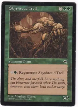 Skyshroud Troll Tempest #257 Magic The Gathering 1997 MTG Single - Image 1