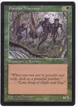 Panther Warriors Visions #115 Magic The Gathering 1996 MTG Single - Image 1