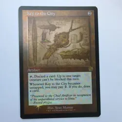 MTG Key To The City (BRR) Retro Frame Artifacts Foil Schematic Rare 090 - Image 1