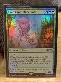 Mtg Secret Lairâ€” Craterhoof Behemoth â€” Foil â€”NM - Image 1