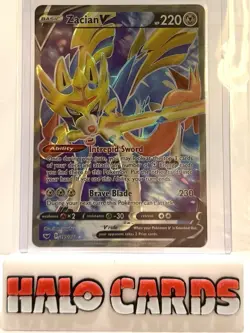 PACK FRESH Pokemon - Zacian V (Full Art) 195/202 Sword & Shield Base Set Holo H - Image 1