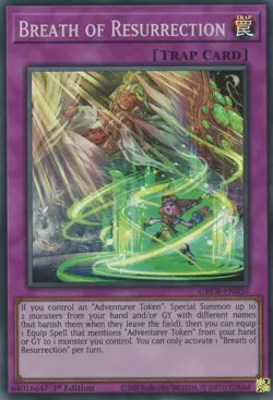 GRCR-EN036 Breath of Resurrection 1st Edition Super Rare Near Mint YuGiOh TCG - Image 1