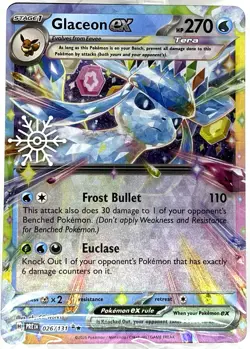 Glaceon ex 026/131 PokÃ©mon TCG Holiday Calendar 2025 Festive Stamp Promo Card - Image 1