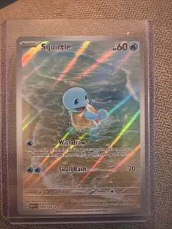 PokÃ©mon TCG Squirtle 170/165 Scarlet & Violet 151 Illustration Rare Holo Card NM - Image 1