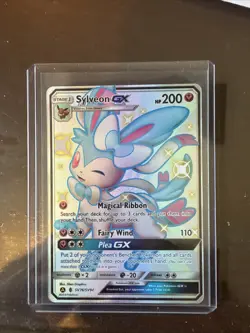 PokÃ©mon Sylveon GX TCG Full Art Holo Card SV76/SV94 Shiny Vault - Image 1
