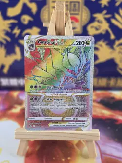 Pokemon Giratina VSTAR Rainbow Rare 201/196 Lost Origin TCG Card NM/Mint - Image 1
