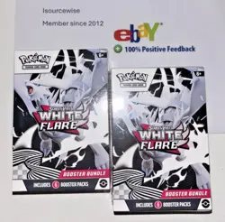 Pokemon TCG White Flare Booster Bundle Set of 2 â€“ New Sealed âœ…âœ¨ - Image 1