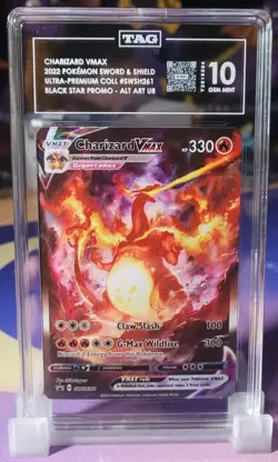 2022 Pokemon SWSH261 Charizard VMAX Full Art Rare Ultra Premium #261 Tag 10 #1 - Image 1