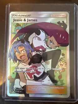 PokÃ©mon TCG Jessie & James Hidden Fates Holo Full Art Ultra Rare Card 68/68 NM/M - Image 1