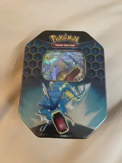 Pokemon TCG Hidden Fates Gyarados GX Tin - Factory Sealed - Image 1