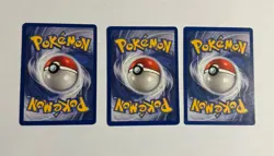Pokemon Tcg Lot 3x Red Cheeks Pikachu Charmander Bulbasaur 1999 Vintage WOTC - Image 2