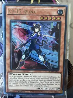 Yugioh! TCG - K9-17 Izuna - Ultra Rare - JUSH-EN031 - Justice Hunters - 1st - Image 1