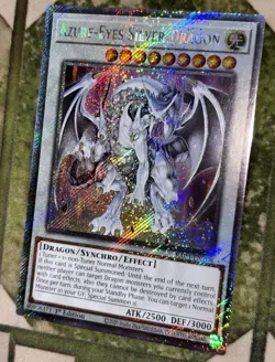 YuGiOh AZURE-EYES SILVER DRAGON Platinum Secret Rare RA04-EN208 - Image 1