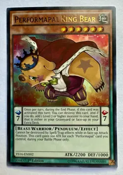 Performapal King Bear - YS16-EN002 - Ultra Rare - 1st Edition - Yugioh - Image 1