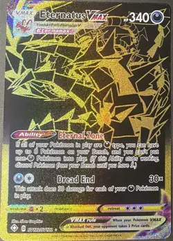 Pokemon TCG: Eternatus VMAX SV122/SV122 Shining Fates Holo Gold Card - Image 1