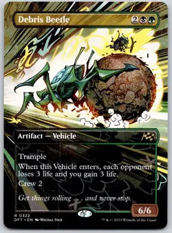 Debris Beetle (Borderless) - Aetherdrift DFT - MTG - NM Magic - 322 R - Image 1