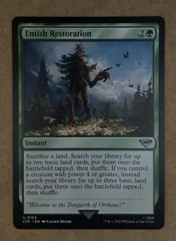 Entish Restoration - Lord of the Rings Tales of Middle Earth - NM MTG - Image 1