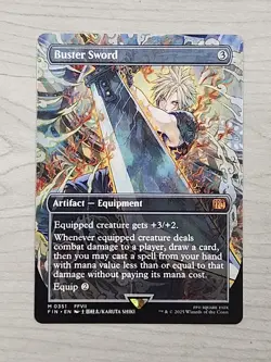 MTG Final Fantasy Buster Sword (Borderless) Regular English Mythic 351 - Image 1
