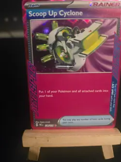 Pokemon Card Scoop Up Cyclone #128 Prismatic Evolutions Holo English - Image 4