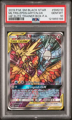 Pokemon Moltres & Zapdos & Articuno GX SM210 Tag Team Promo GEM MINT PSA 10 - Image 1