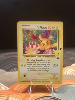 PokÃ©mon Celebrations Pikachu 24/53 Holo Birthday Card Classic Collection - Image 1