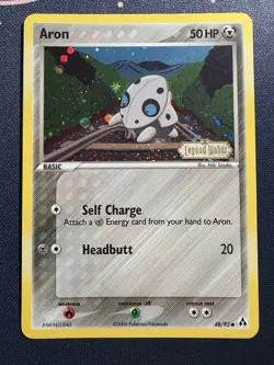 Aron 48/92 Pokemon 2006 Legend Maker Reverse Holo Stamped LP - Image 1