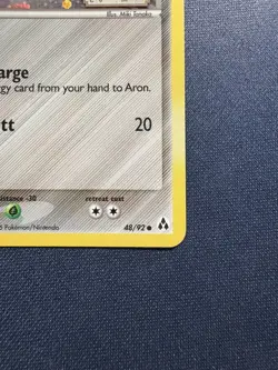 Aron 48/92 Pokemon 2006 Legend Maker Reverse Holo Stamped LP - Image 7