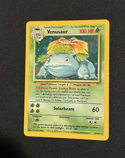 1999 PokÃ©mon Venusaur Holo Rare Card 015/102 Base Set Unlimited - Image 1
