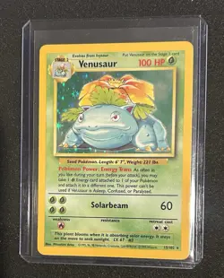 1999 PokÃ©mon Venusaur Holo Rare Card 015/102 Base Set Unlimited - Image 3