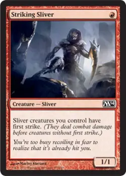 Striking Sliver - Medium Play MTG Magic 2014 Core Set - Image 1