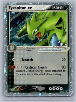 Pokemon TCG Tyranitar ex (Holo) #017/017 POP Series 1 - Image 1