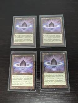 4 x Lotus Petal MTG Tempest Magic the Gathering  Heavy dmg, read descip! - Image 1