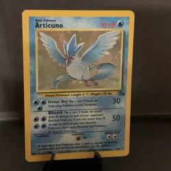 Pokemon TCG Articuno 2/62 Fossil Set Holo Unlimited Rare  WOTC VTG LP - Image 1