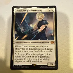 Cloud, Midgar Mercenary Final Fantasy Regular Near Mint MTG NON FOIL - Image 1