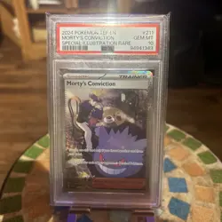Mortys Conviction 211/162 PSA 10 Temporal Forces 2024 Pokemon - Image 1